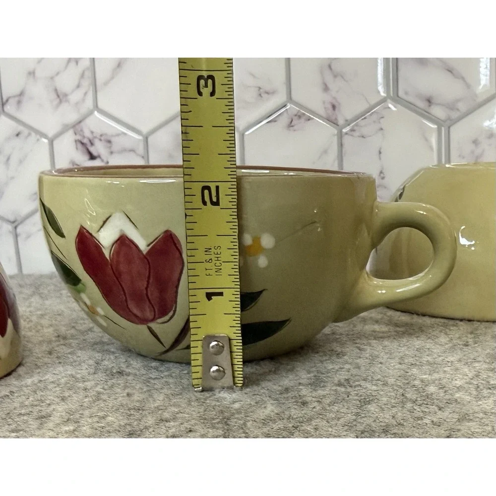 Stangl Pottery MCM Magnolia Pattern Cups 5 EUC!